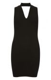 Vestido Preto Choker Bodycon Dress